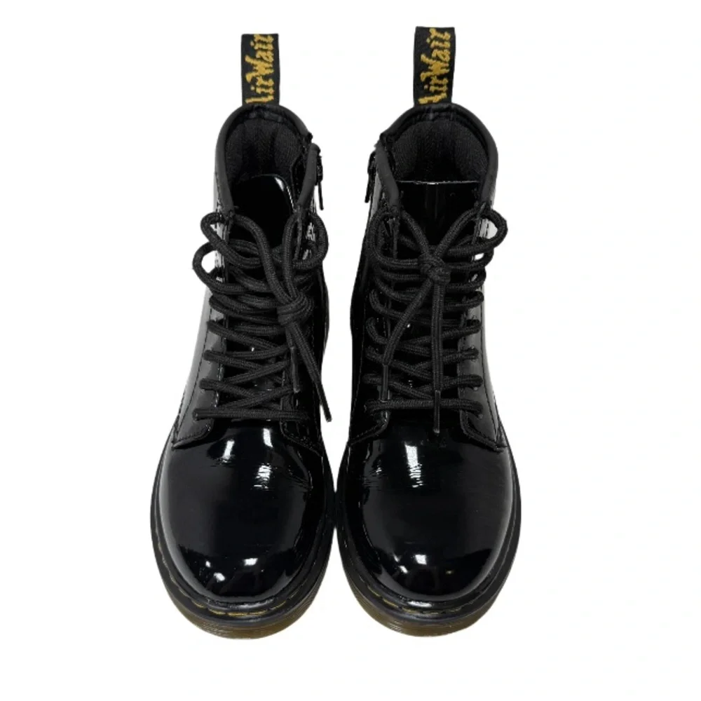 DR MARTENS | Black Patent Leather Lace Up Boot Junior 1460 Punky School Summer